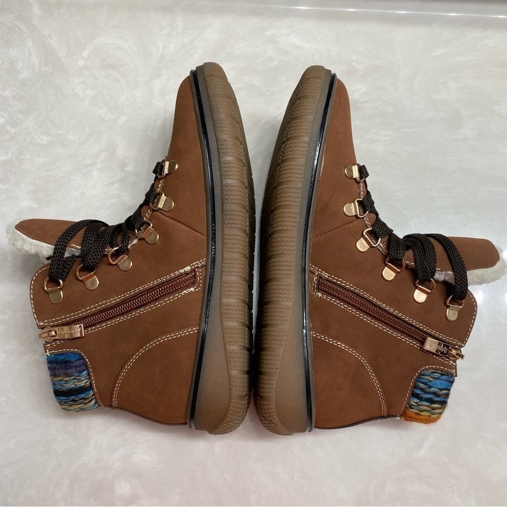 Brown Sherpa-Lined Hiker Boots | Björndal Everly 6.5 - Picture 8 of 15
